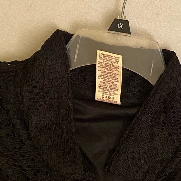 FADED GLORY Collar Lace Dress Lined Dressy Career - Picture 5 of 5